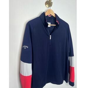 Callaway Navy Golf Pullover Weather Series
